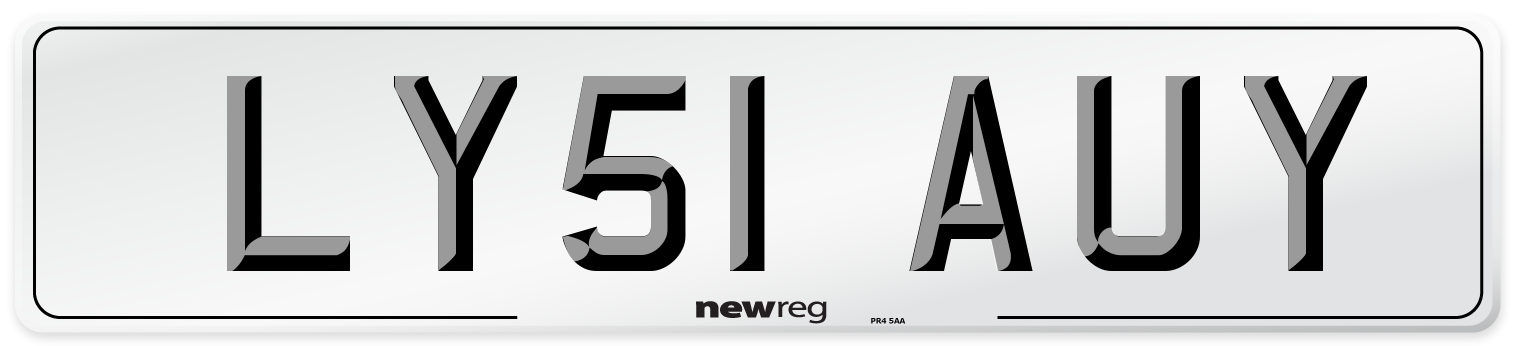 LY51 AUY Number Plate from New Reg
